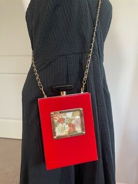 AMAZING ✨Red Floral Perfume Box Crossbody Bag